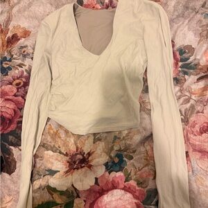 Lululemon Athletica Cream Long Sleeve Top